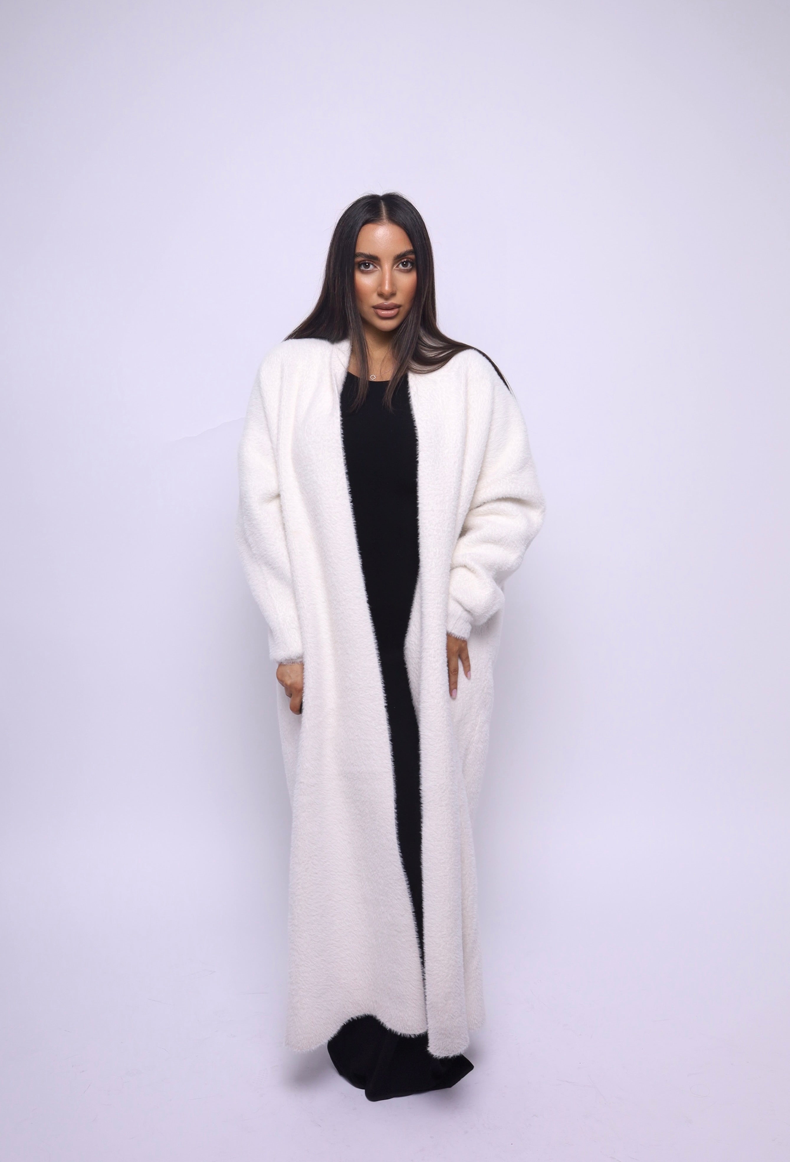 Long minimal knit cardigan